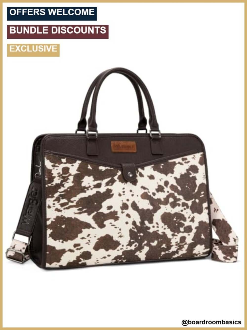 Vegan Leather Laptop Tote Bag 15.6 Inch Travel Work Multi-compartment